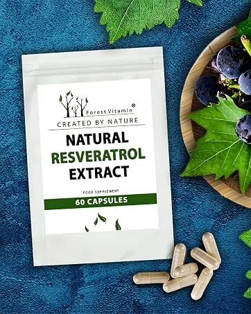 Forest vitamin - natural resveratrol extract - 60 capsules - (polygonum CUSPIDATUM Kn terich) - 100mg standardized on 98% resveratrol - health and beauty - ppppppppppppp