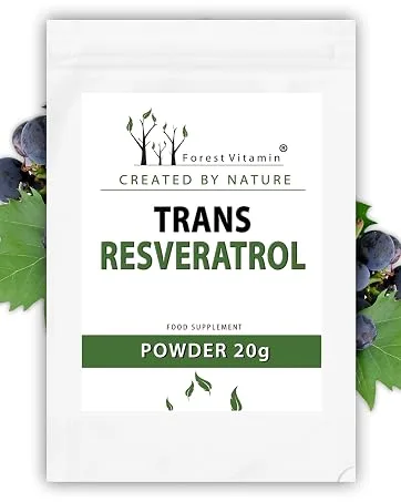 Forest vitamin - natural resveratrol extract - 60 capsules - (polygonum CUSPIDATUM Kn terich) - 100mg standardized on 98% resveratrol - health and beauty - trans