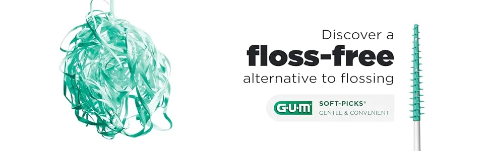 GUM - 650R Soft-Picks Advanced Dental Picks 60 Count - floss alternative