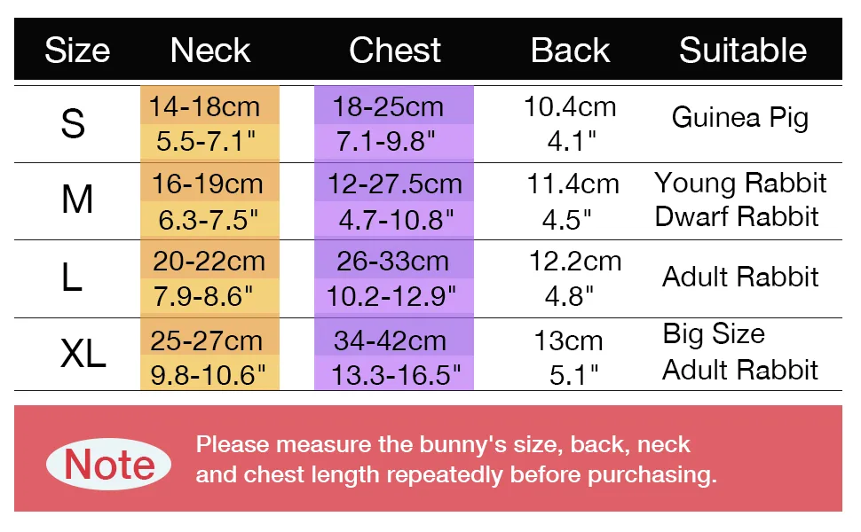 Niteangel Adjustable Soft Harness with Elastic Leash for Rabbits - product information 8