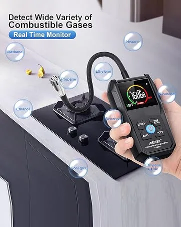 Infrared thermometer Laser Mestek Temperature measuring device with K -probe IR Pyrometer -50 C to 800 C Touch Color LCD alarm function Settable emission degree for kitchen - CGD02A