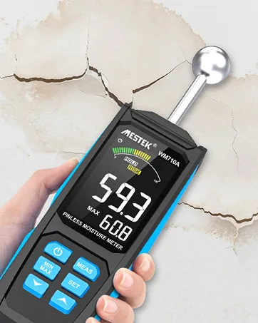 Infrared thermometer Laser Mestek Temperature measuring device with K -probe IR Pyrometer -50 C to 800 C Touch Color LCD alarm function Settable emission degree for kitchen - Feuchtigkeitsmessgerät