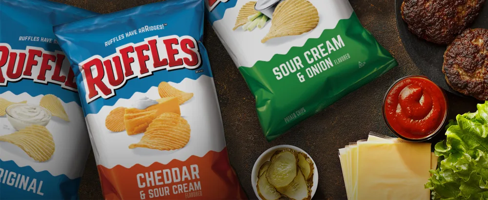 Ruffles Original Potato Chips 1 Ounce (Pack of 40) - ruffles potato chips