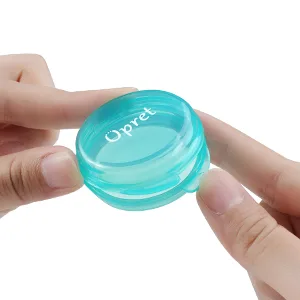 Opret tablet box Pill dose small for 3 pieces portable pills box small tablet box for vitamins fish oil and tablets (black cyan green) - pillenbox klein