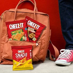 Cheez-It Baked Snack Cheese Crackers Original School Lunch Snacks 1 oz Bag (40 Bags) - Cheez-It Cheese Crackers