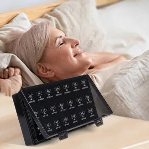 Opret tablet box 7 days at noon pillender 7 days 3 compartments pill box 7 days tablet box medication box tablets Week box with large compartments for medication vitamins fish oil everything black - tablettenbox 7 tage 3 fächer