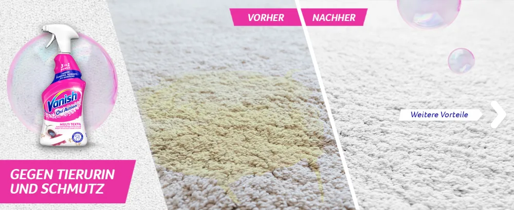 Vanish Multi textile cleaner for carpets sofas curtains and car seats - 1 x 660 ml - upholstered cleaner spray against dirt and smells for targeted application - Vanish Pulver