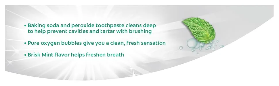 Colgate Peroxide and Baking Soda Toothpaste with Fluoride for Teeth Whitening and Stain Removal Frosty Mint 6 Ounce (Pack of 6) 36 Ounce - Colgate Baking Soda and Peroxide Whitening Toothpaste Frosty Mint benefits