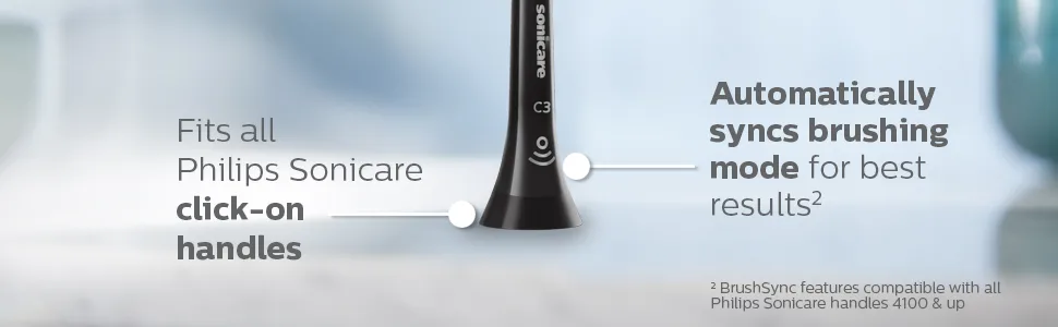 Philips Sonicare Genuine C3 Premium Plaque Control Replacement Toothbrush Heads 2 Brush Heads Black HX9042/95 - philips sonicare toothbrush heads brush heads