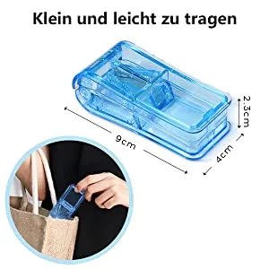 OPRET Tablet divider for large and small tablets tablet cutter pill -divider pill cutters medication divider tablet divider exactly into half a quarter cut green - tablettenteiler kleine tabletten