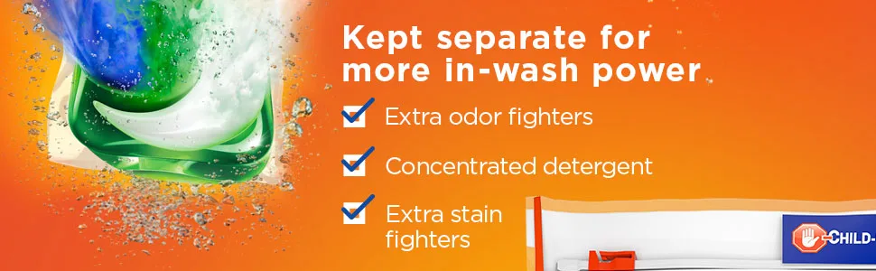 Tide PODS Liquid Laundry Detergent Pacs Original 35 count - Kept separate for more in-wash power