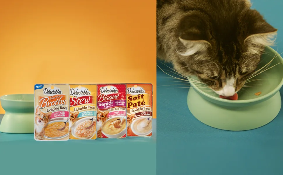 Hartz Delectables Stew Lickable Wet Cat Treats for Adult & Senior Cats Multiple Flavors - pouch