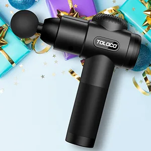 TOLOCO Massage Gun Upgrade Percussion Muscle Massage Gun for Athletes Handheld Deep Tissue Massager (Black) - MASSAGE GUN