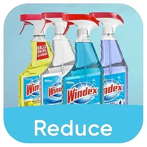 Windex Glass and Window Cleaner Spray Bottle, Bottle Made from 100% Recovered Coastal Plastic, Original Blue, 23 fl oz 23 Fl Oz Spray - Reduce