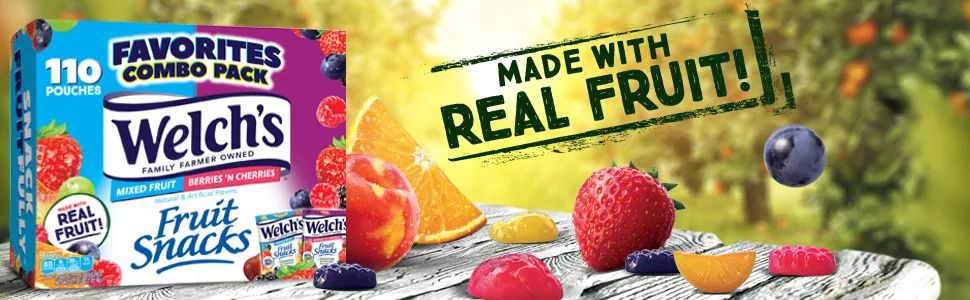 Welch's Fruit Snacks Berries 'n Cherries Gluten Free Bulk Pack 0.9 oz Individual Single Serve Bags (Pack of 40) - product information 5