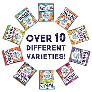 Welch's Fruit Snacks Berries 'n Cherries Gluten Free Bulk Pack 0.9 oz Individual Single Serve Bags (Pack of 40) - over 10 different flavor flavour varieties