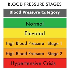 Konquest KBP-2704A Automatic Upper Arm Blood Pressure Monitor - Adjustable Cuff - Large Backlit Display - Irregular Heartbeat & Hypertension Detector - Tensiometro Digital - Blood Pressure Chart