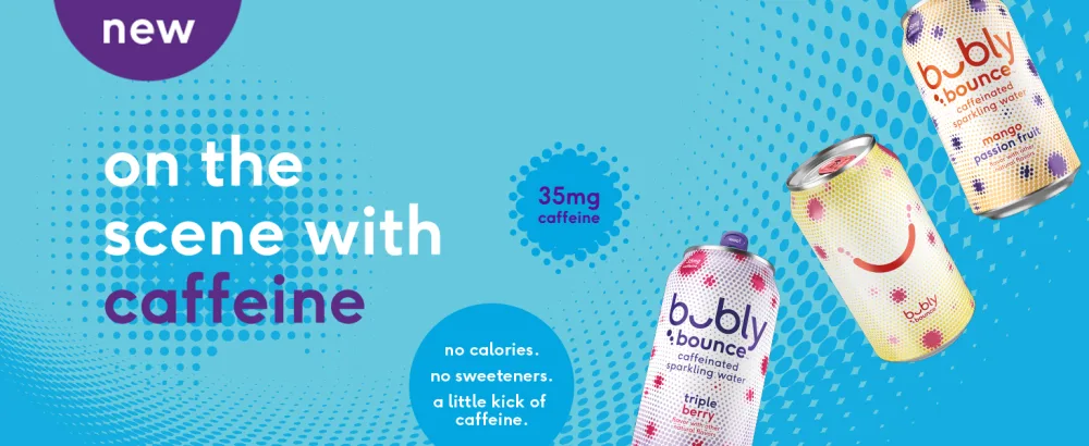 Bubly Bounce Caffeinated Sparkling Water 3 Flavor Variety Pack 12oz Cans 18.0 Count - bubly bounce