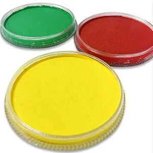 Professional make-up Mardi Gras Set Water Current 30g x 2 Colors Larger make-up colors carnival make for Halloween carnival or cladding party white + blue - Schminke Fasching