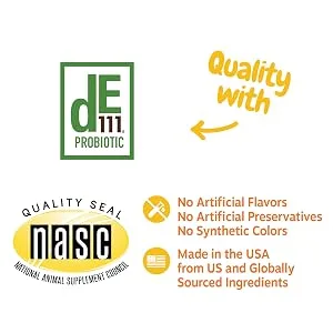 Zesty Paws Probiotic for Dogs - Probiotics for Gut Flora Digestive Health Occasional Diarrhea & Bowel Support - Clinically Studied DE111 - Functional Dog Supplement Soft Chews for Pet Immune System - NASC Certification dE111 branded ingredient, Made in the USA cat allergy medicine for cats