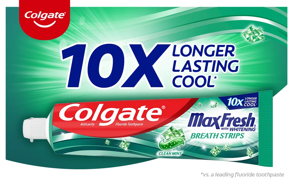 Colgate Max Fresh Whitening Toothpaste with Breath Strips 6 Oz Limited Edition Clean mint 24 Ounce (Pack of 4) - Max Fresh Clean Mint