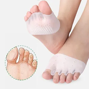 Fybida Bunion Corrector Toe Separator Bunion Corrector 5 Holes Hallux Valgus Corrector High Elasticity SEBS Foot Toe Straightener (White) - Bunion Korrektur