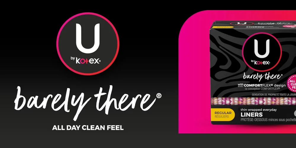 U by Kotex Barely There Thin Panty Liners Light Absorbency Regular Length Unscented 100 Count (Packaging May Vary) - UbK Barely There Regular
