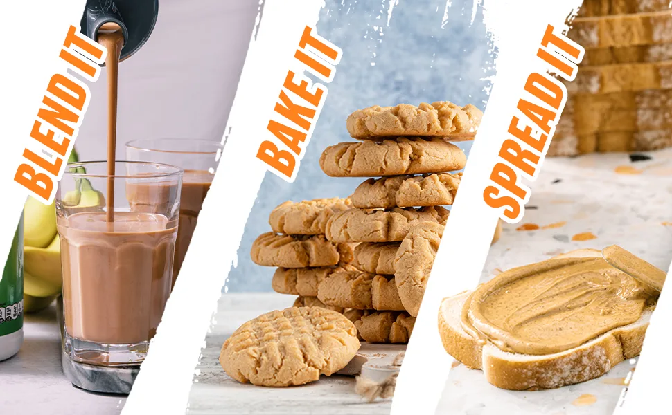 PBfit All-Natural Peanut Butter Powder Spread From Real Roasted Pressed Peanuts 8g of Protein 30 Oz - blend it, bake it, spread it