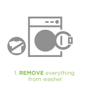 Affresh Washing Machine Cleaner Cleans Front Load and Top Load Washers Including HE 3 Tablets - Remove everything from washer.