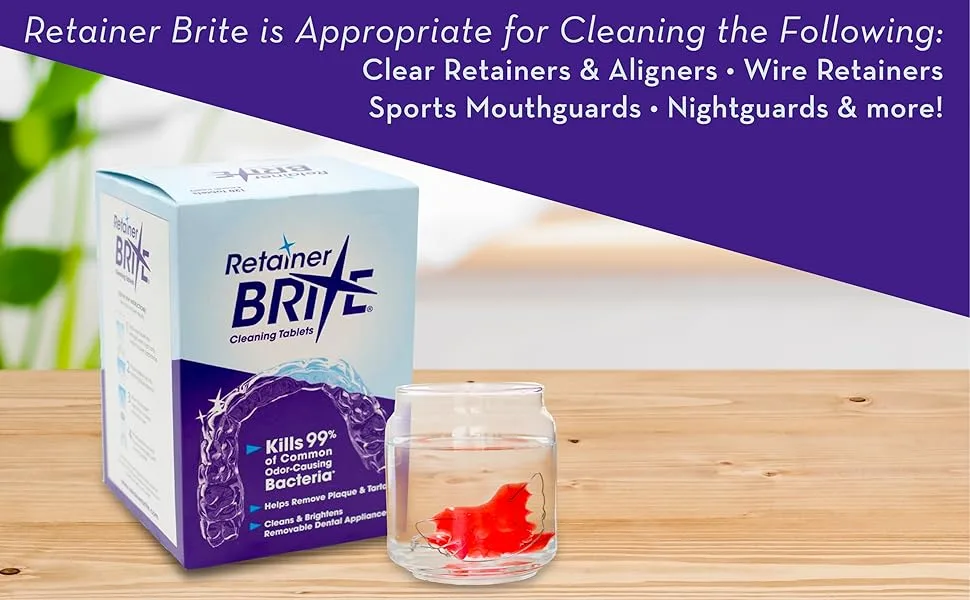 Retainer Brite Tablets for Cleaner Retainers and Dental Appliances - 96 Count - retainer image