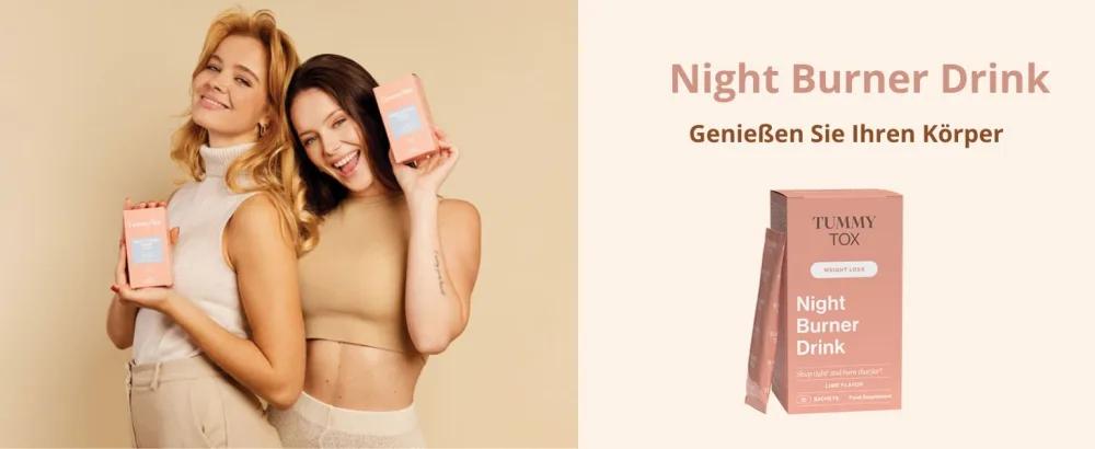 Night Burner Drink - Delicious lime drink with Garcinia Cambogia - 30 sachets for 30 days with free e-book - TummyTox - Night Burner Drink