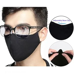 2-Pack Unisex Cloth Washable Reusable Cover-100% Cotton 3Layer men women outdoor - nose