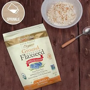 Spectrum Essentials Organic Ground Premium Flaxseed 24 Oz - Spectrum Ground Flaxseed - Sprinkle