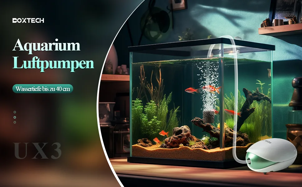 Boxtech aquarium air pump bladder stone check valve and control valve suit oxygen pump for 1-150 liters of aquarium 1.7watts - UX-3 ?A+