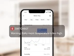 SWITCHBOT thermometer hygrometer inside Bluetooth Hygrometer Digital Temperature Moisture sensor with app & data storage dew point/VPD/absolute moisture sensor 1 - Thermomètre à Domicile