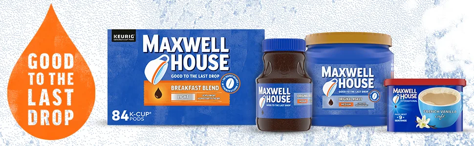 Maxwell House Breakfast Blend Light Roast Ground Coffee (25.6 oz Canister) - image