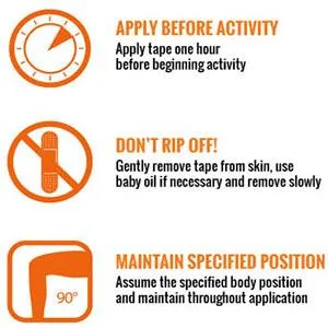 KT Tape Original Cotton Elastic Kinesiology Therapeutic Athletic Tape 20 Pack 10” Cut Strips - product information 3