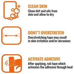 KT Tape Original Cotton Elastic Kinesiology Therapeutic Athletic Tape 20 Pack 10” Cut Strips - product information 4