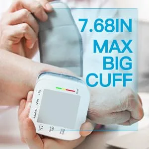 MMIZOO Blood Pressure Monitor Large LCD Display & Adjustable Wrist Cuff 5.31-7.68 inch Automatic 90x2 Reading Memory for Home Use (CK-102S) - product information 9