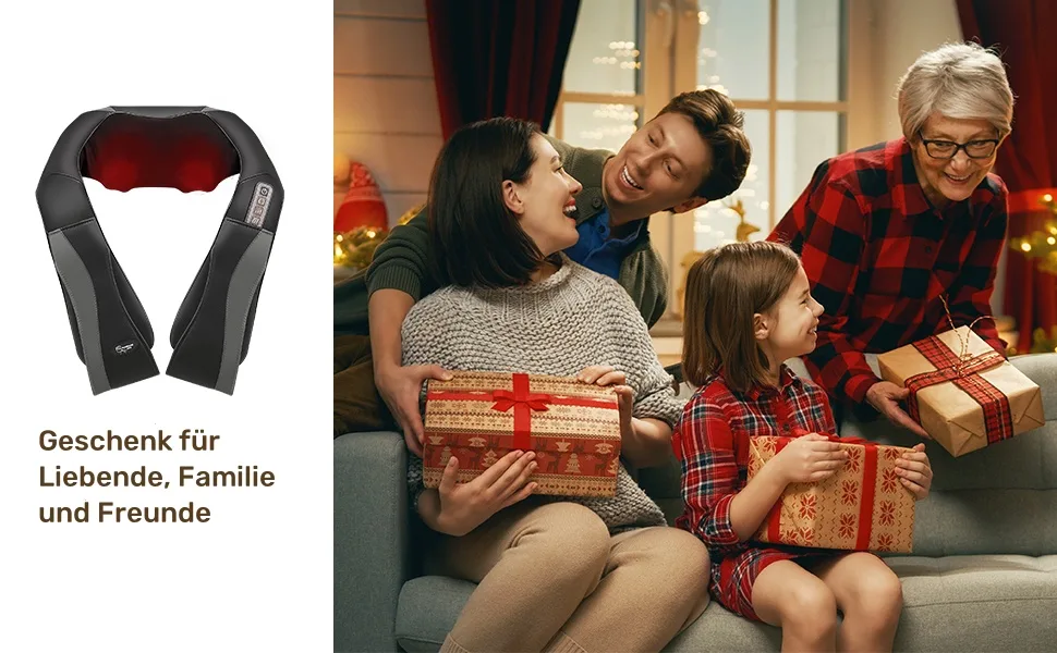 Neck massage device shoulder with heat electric back massage device with 3D rotation massage and adjustable speeds for house office - B09NN2W3HP