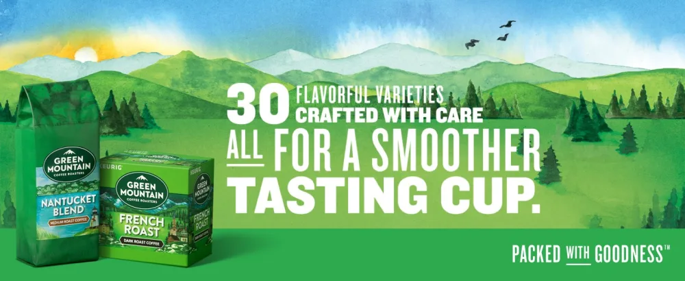 Green Mountain Coffee Roasters Half Caff Single-Serve Keurig K-Cup Pods Medium Roast Coffee 96 Count - green mountain coffee roasters, green mountain, coffee pods, kcups, k-cup pods, k-cup coffee, kurig
