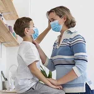 Jumbl Blue Disposable Face Mask  Protective 3-Ply Breathable Comfortable Nose/Mouth Coverings for Home & Office  Elastic Ear Loop 3-Layer Safety Shield for Adults/ Kids  Pack of 50 Ships from USA - Blue Disposable Face Masks