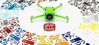 WRAPGRADE Skin Compatible with Mavic 3 / Mavic 3 Classic | Accent Color (Black Bumpy CAMO) - mini 3