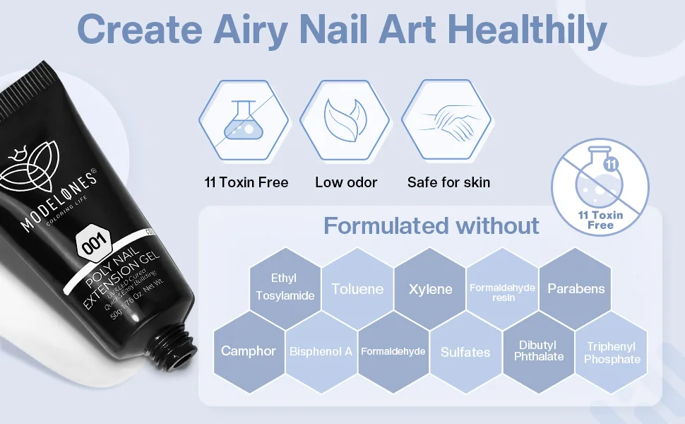 Modelones polygel white 50ml milky white poly nail gel nail extension gel quick extension builder acrylic nails for quick extension nail extension yourself make yourself cream white - product information 14