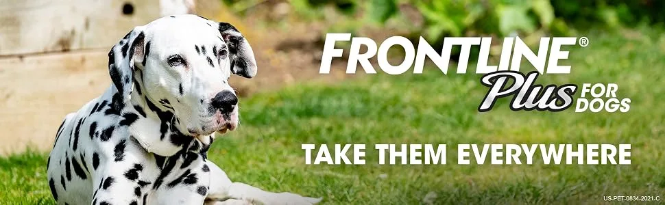 FRONTLINE Plus Flea and Tick Treatment for Dogs (Large Dog 45-88 Pounds) - frontline plus flea tick treatment prevention medicine medication drops