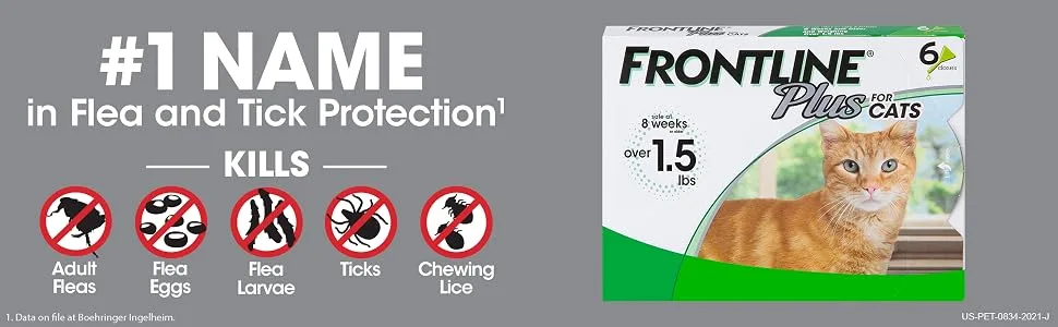 FRONTLINE Plus Flea and Tick Treatment for Cats - Frontline Plus Flea and Tick features and benefits
