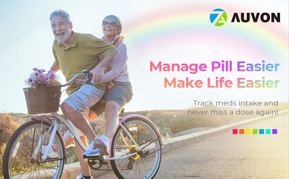 AUVON Weekly Pill Organizer Arthritis Friendly, BPA Free Travel 7 Day Pill Box Case with Spring Open Design and Large Compartment to Hold Vitamins, Cod Liver Oil, Supplements and Medication Cream White - pill box