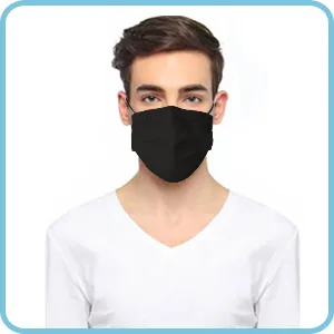 Biwisy 50pcs 3-Ply Disposable Face Mask Breathable Black Masks of 50 PCS Black - black