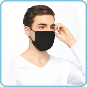 Biwisy 50pcs 3-Ply Disposable Face Mask Breathable Black Masks of 50 PCS Black - black