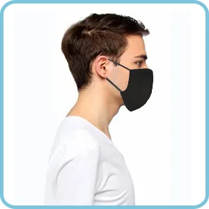 Biwisy 50pcs 3-Ply Disposable Face Mask Breathable Black Masks of 50 PCS Black - black